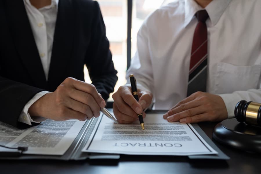 Signing a contract — professional partnership